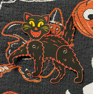 Vintage Halloween Scratch Cat Decoration Vintage Halloween Scratch Cat Decoration