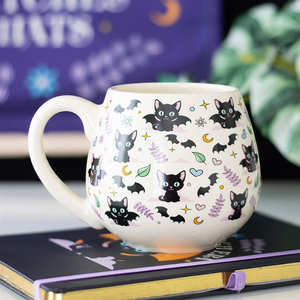 Cute And Creepy Bat Cat Mug