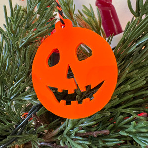 Halloween Pumpkin Acrylic Creepmas Bauble