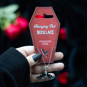 Stainless Steel Hanging Bat Necklace