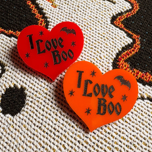 I Love Boo Valentine's Pin