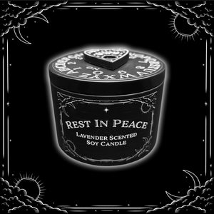 Rest In Peace Lavender Scented Planchette Spinner Candle