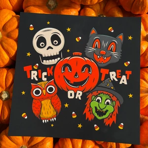 Trick or Treat Ghoul Gand Square Print