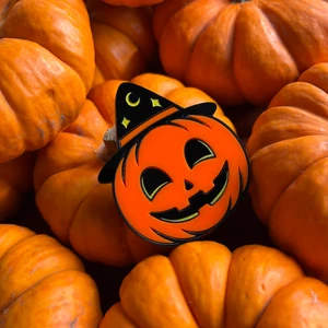 Halloween Witchy Pumpkin Brooch