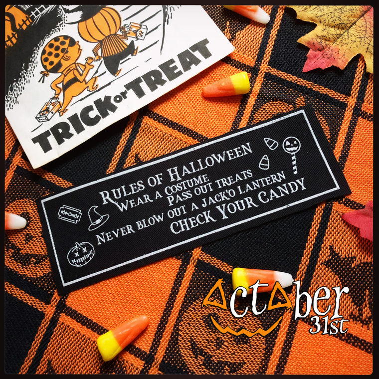 Rules of Halloween Stitch-on Patch