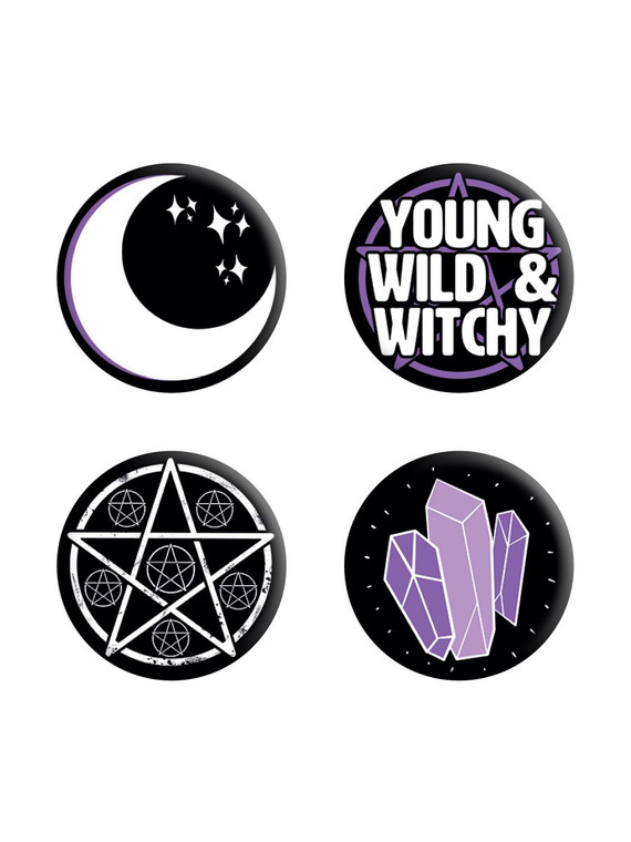 Young, Wild and Witchy Badge Pack
