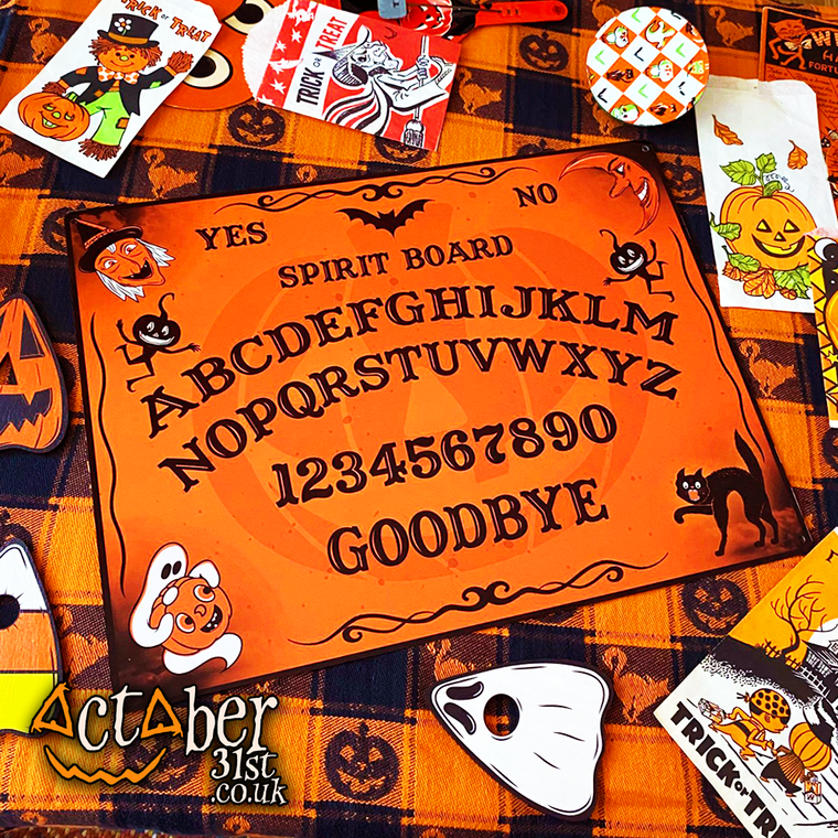Vintage Halloween Inspired Large Tin Spirit Board (UK ONLY) IMPERFECT Vintage Halloween Inspired Large Tin Spirit Board (UK ONLY) IMPERFECT