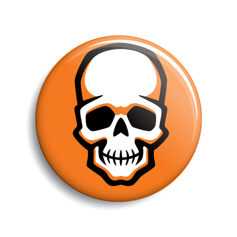 Vintage Style Halloween Skull Badge