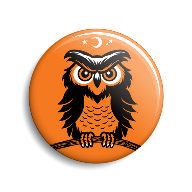 Vintage Style Halloween Owl Badge