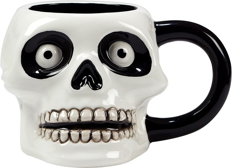 3D Halloween Skull Ceramic Mug