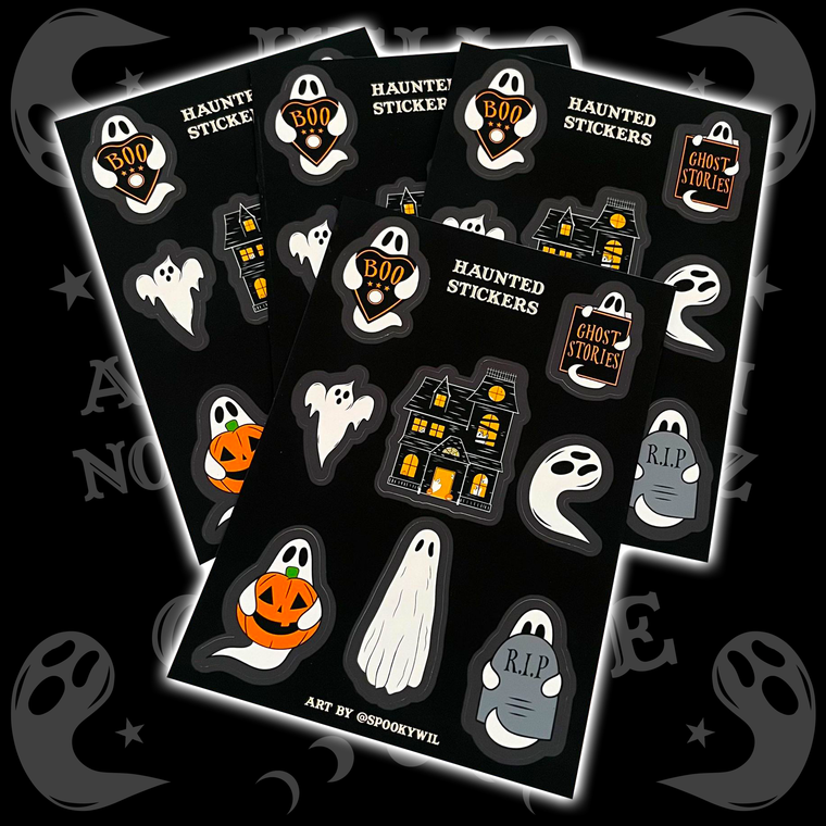 Haunted Ghosts Sticker Sheet