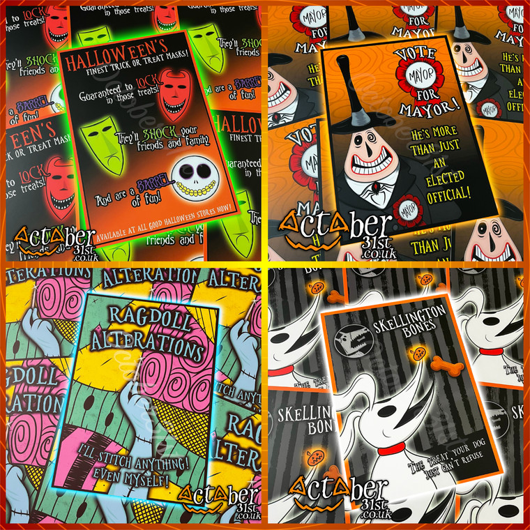 Four Halloween Town Prints Special Offer!