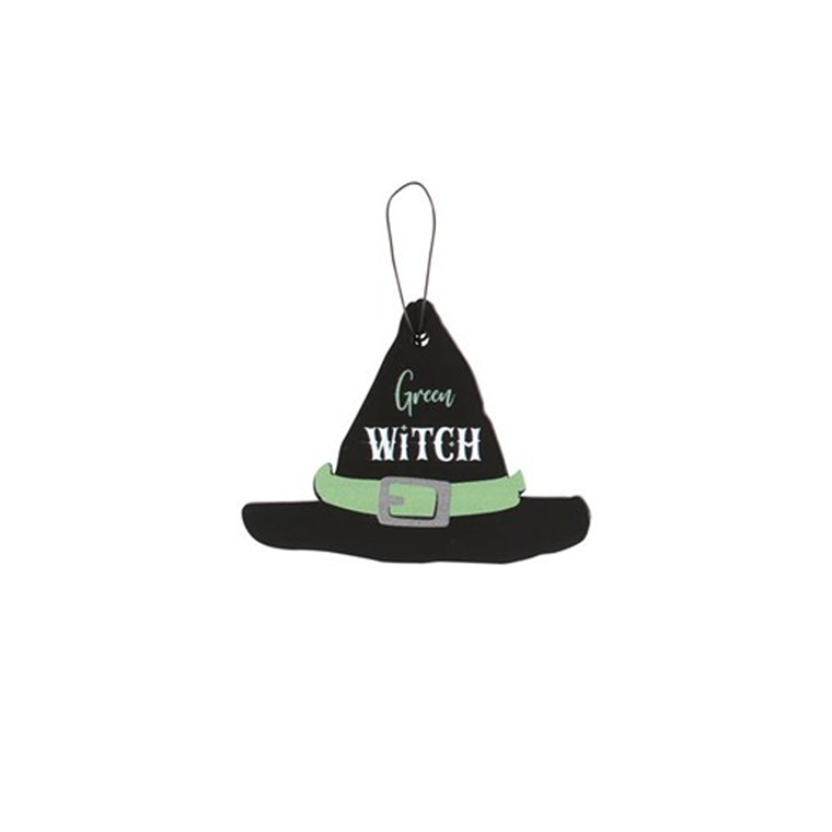 Mini Green Witch Hat Hanging Decoration