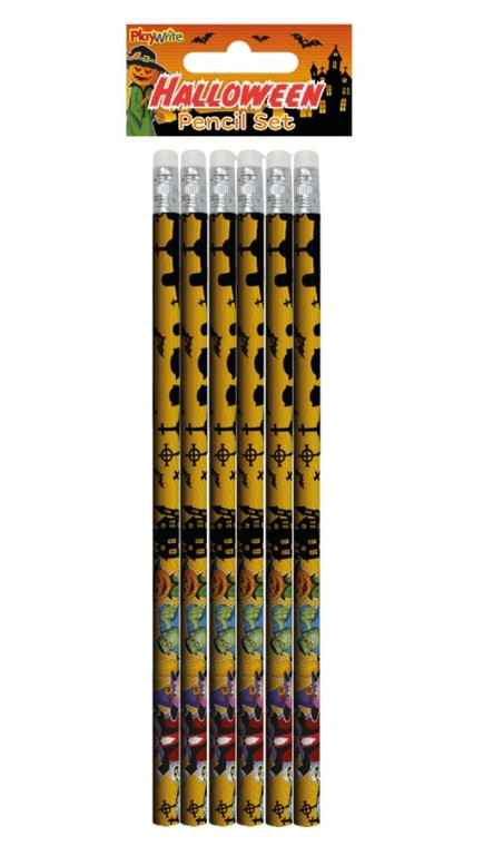 Set of 6 Halloween Pencils