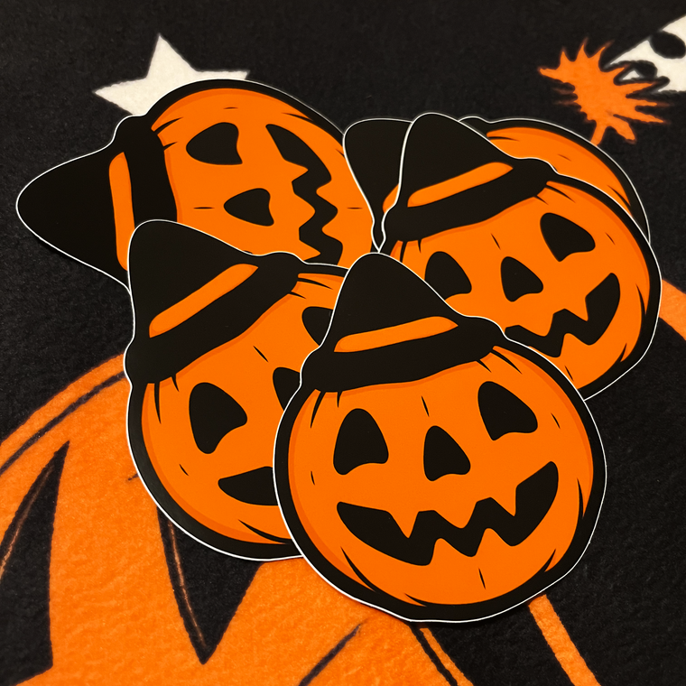 Vintage Jack o'Lantern Vinyl Sticker