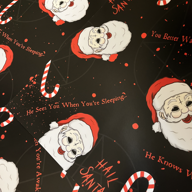 Hail Santa Creepmas Gift Wrap