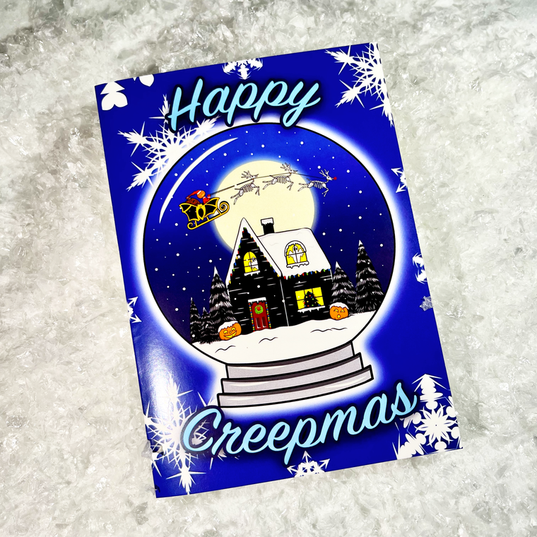 Creepmas Snow Globe Greeting Card