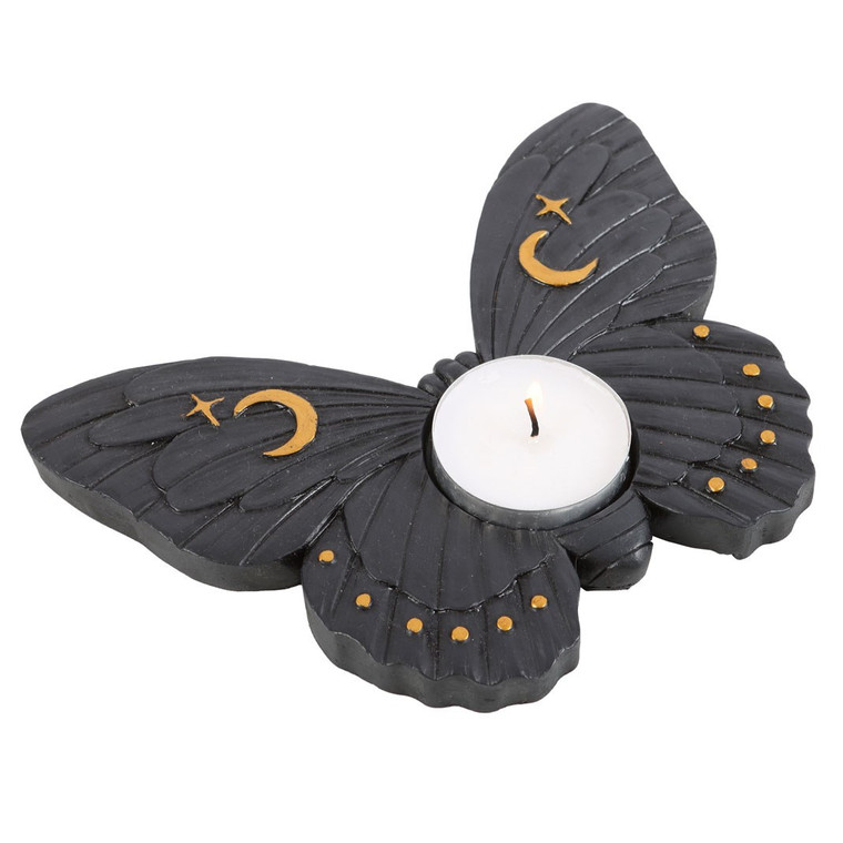 Black Moth Candle Holder
