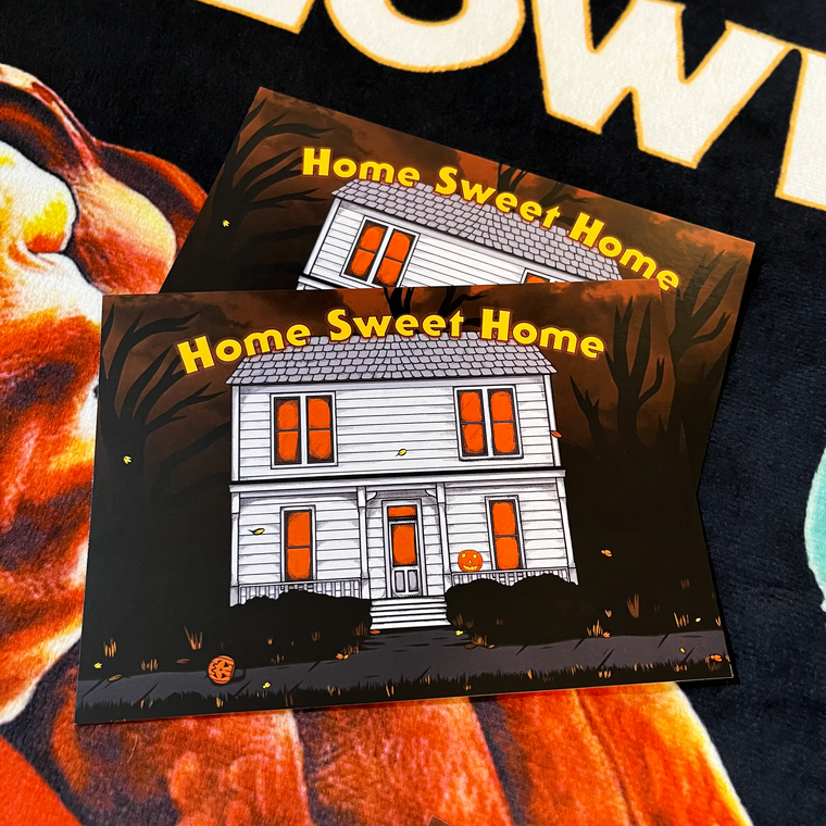 Home Sweet Home Halloween Postcard