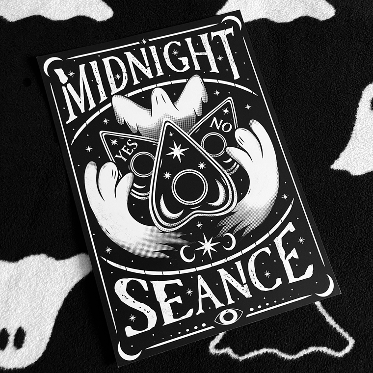 Midnight Seance Ghost A4 Print