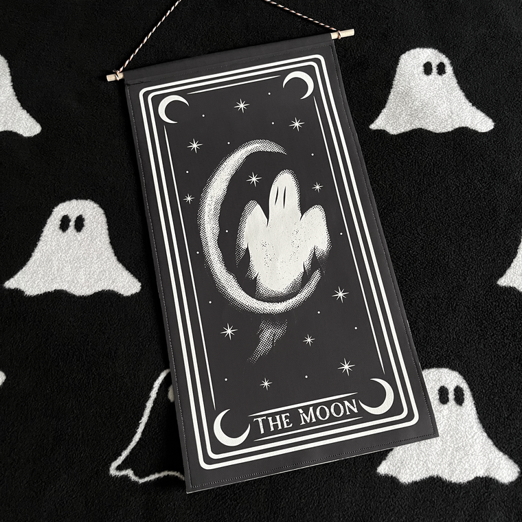 The Moon Ghost Tarot Canvas Banner