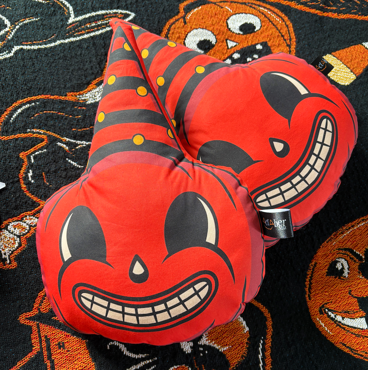Vintage Halloween Pumpkin Cushion