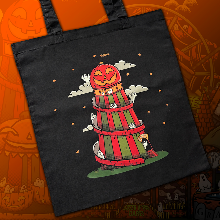The Halloween Fair Spooky Slide Tote Bag