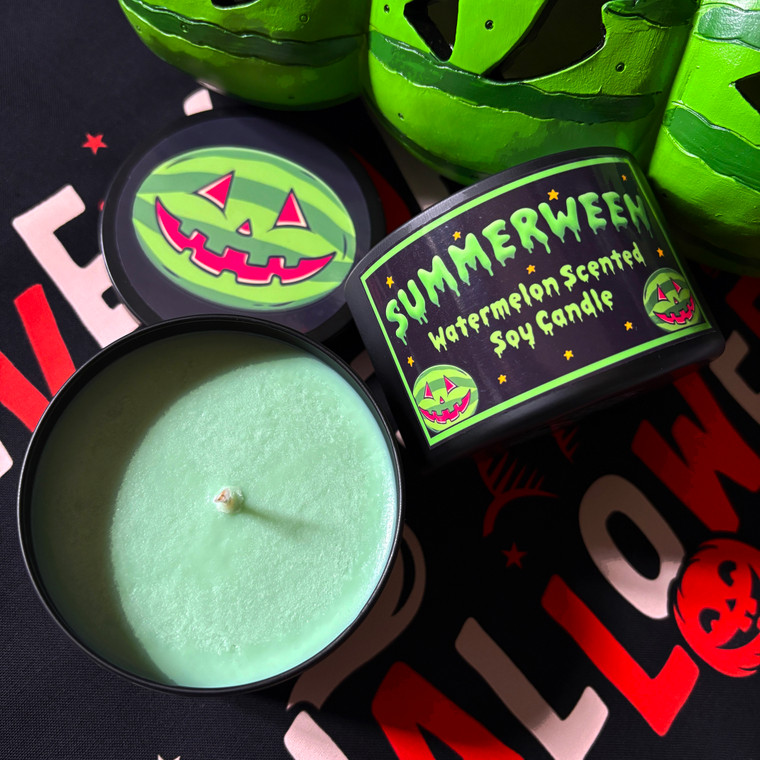 Summerween Watermelon Candle