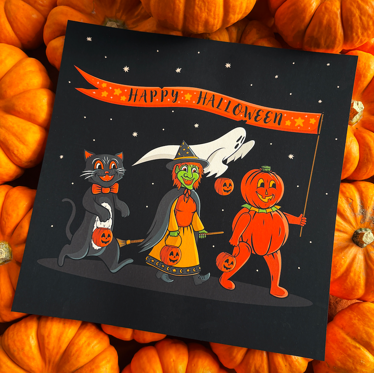 Halloween Parade Square Print