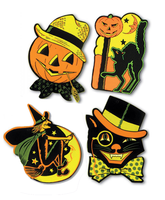 Set of 4 Halloween Cutouts from Beistle (Set 2)