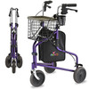 TRAVELER 3 WHEEL ROLLING WALKER - PURPLE