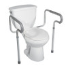 Toilet Safety Rail White / Gray Aluminum