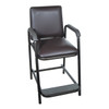 Hip High Chair Brown Vein Contoured Armrest Steel