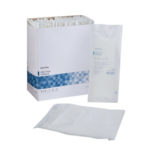 Abdominal Pad Nonwoven Cellulose 8 X 10 Inch Rectangle Sterile