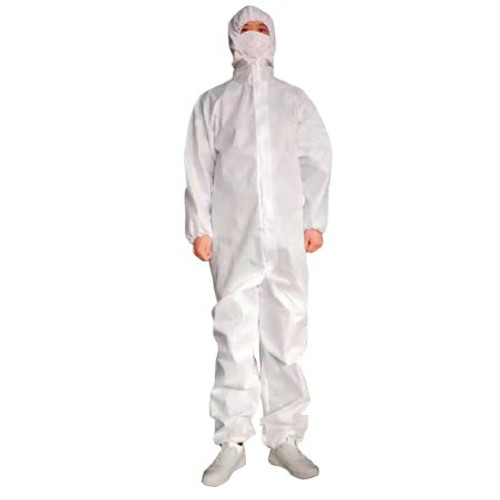 Coverall Large White Disposable NonSterile