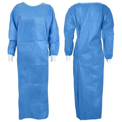 Non-Reinforced Surgical Gown with Towel X-Large Blue Sterile AAMI Level 3 Disposable