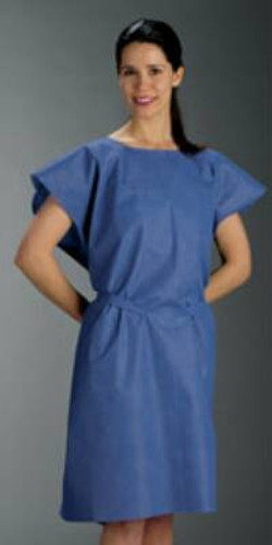 Patient Exam Gown Medium / Large Blue Disposable Patient Exam Gown Medium / Large Blue Disposable