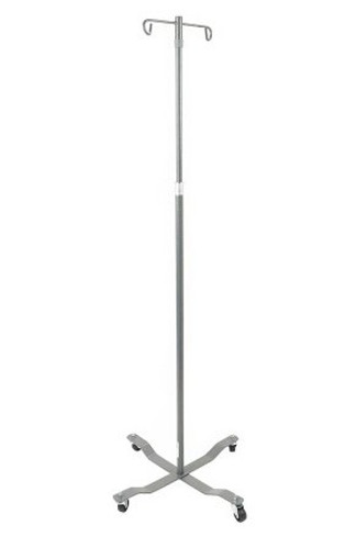 IV Stand 2-Hooks 4-Leg Chrome Plated Steel