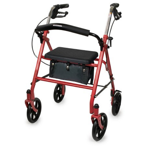 4 Wheel Rollator Adjustable Height / Folding Steel Frame