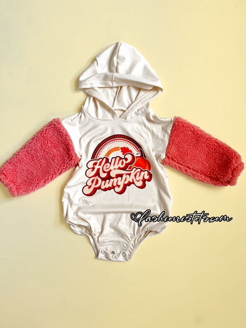 Baby girl fall sweater romper