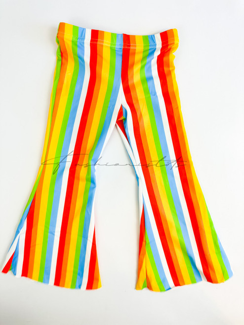 Flare Pants - Rainbow Stripes