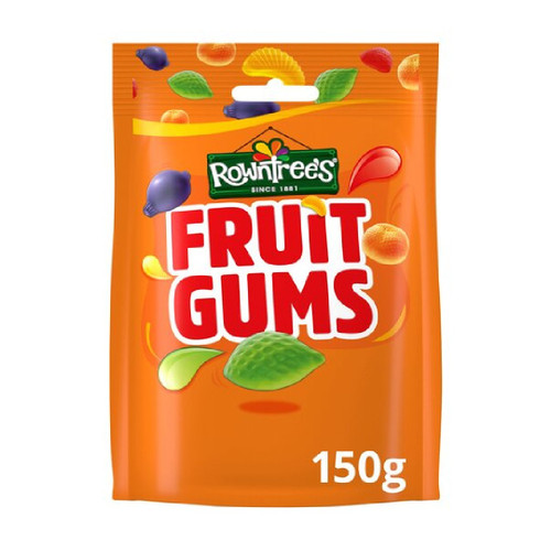 Rowntree's Fruit Gums Pouch 150g
 Rowntree’s Fruit Gums are fruity-tasting gummy sweets in five delicious
flavours including; strawberry, lemon, lime, orange, and Blackcurrant
 Rowntree's Fruit Gums Pouch 150g
 Rowntree’s Fruit Gums are fruity-tasting gummy sweets in five delicious
flavours including; strawberry, lemon, lime, orange, and Blackcurrant