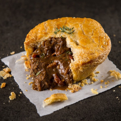 Pouch Pies - Steak, Bacon, & Ale Pies - 9oz x8
Black Angus Beef, and bacon all simmered together in a savoury gravy with Smithwick's Original Irish Ale.  Pouch Pies - Steak, Bacon, & Ale Pies - 9oz x8
Black Angus Beef, and bacon all simmered together in a savoury gravy with Smithwick's Original Irish Ale.