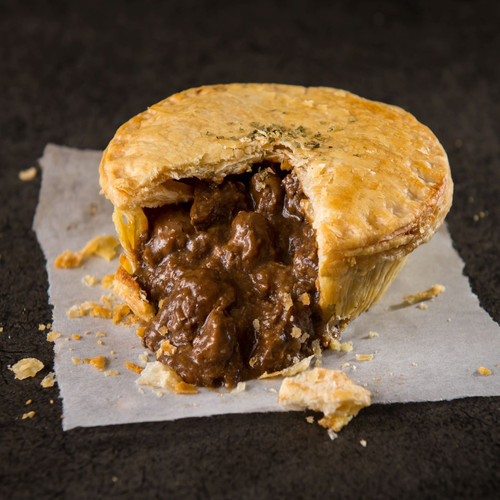 Pouch Pies - Steak & Kidney Pie 9oz x8
Savoury black angus steak and veal kidney in a rich thyme beef gravy.  Pouch Pies - Steak & Kidney Pie 9oz x8
Savoury black angus steak and veal kidney in a rich thyme beef gravy.
