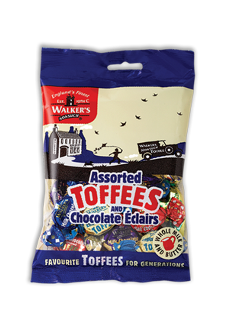 Walkers Nonsuch Assorted Toffees And Eclairs Bags 150g Vegetarian
