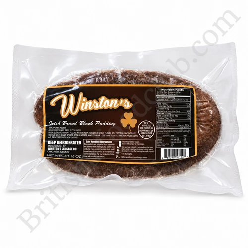 Winstons Black Pudding 1lb - ( Choose 6-10 items to fill cooler)