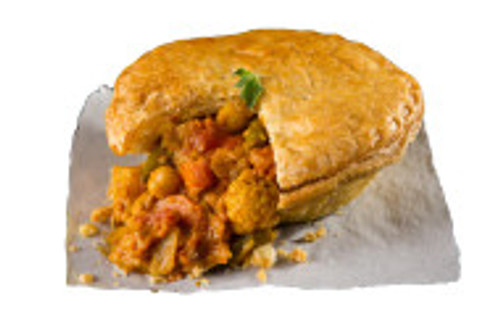 A mild and creamy tomato based curry sauce with vegetables and chickpeas; complimented with a South African fruit chutney. A mild and creamy tomato based curry sauce with vegetables and chickpeas; complimented with a South African fruit chutney.