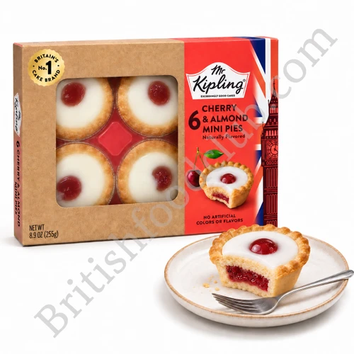 Mr Kipling Cherry & Almond Bakewell Pies 255g 6pk