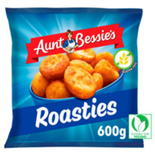 Aunt Bessies Roast Potatoes 600g 
Just as good as home made! Perfect for your Sunday Roast, or any day of the week Aunt Bessies Roast Potatoes 600g 
Just as good as home made! Perfect for your Sunday Roast, or any day of the week