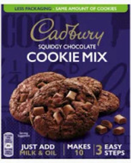 Cadbury Double Chocolate Cookie Mix 265g
ALLERGENS: Wheat, Milk Cadbury Double Chocolate Cookie Mix 265g
ALLERGENS: Wheat, Milk